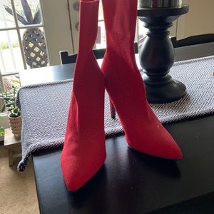 Red cloth bootie